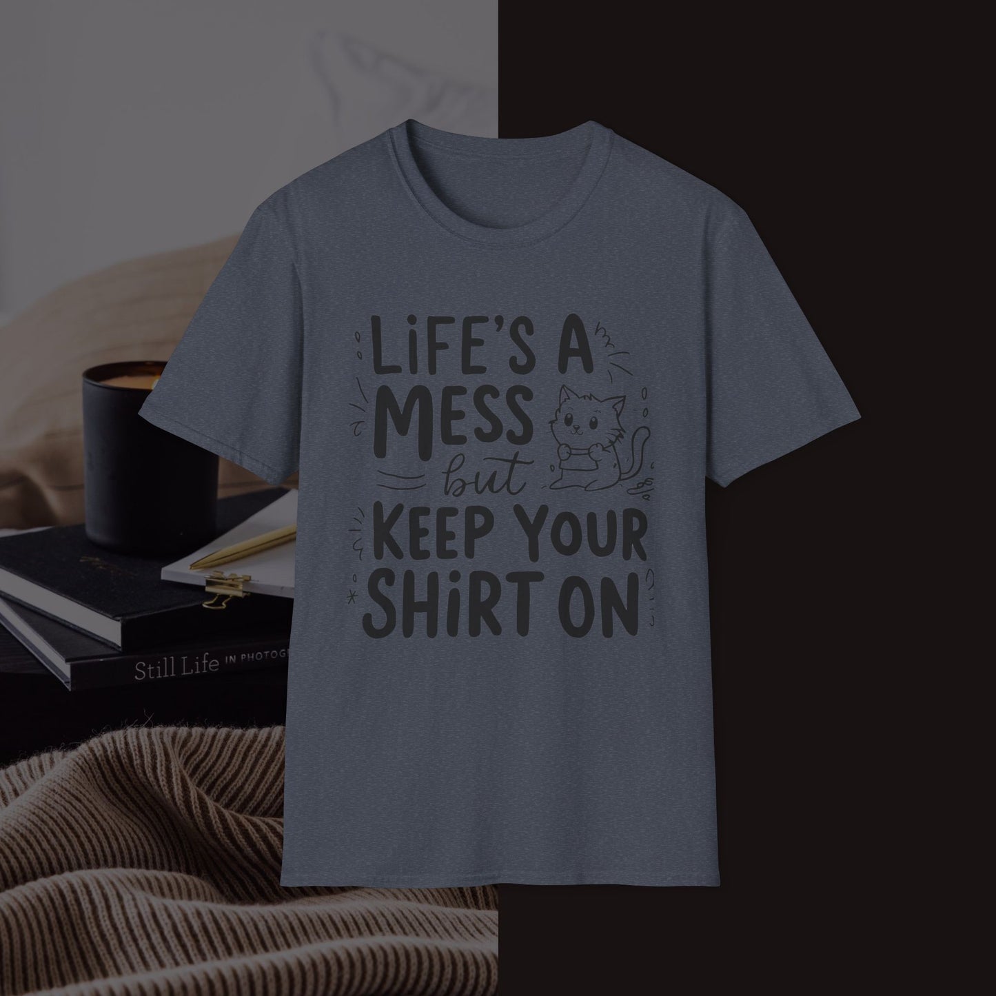 Life Messy Cotton T-Shirt