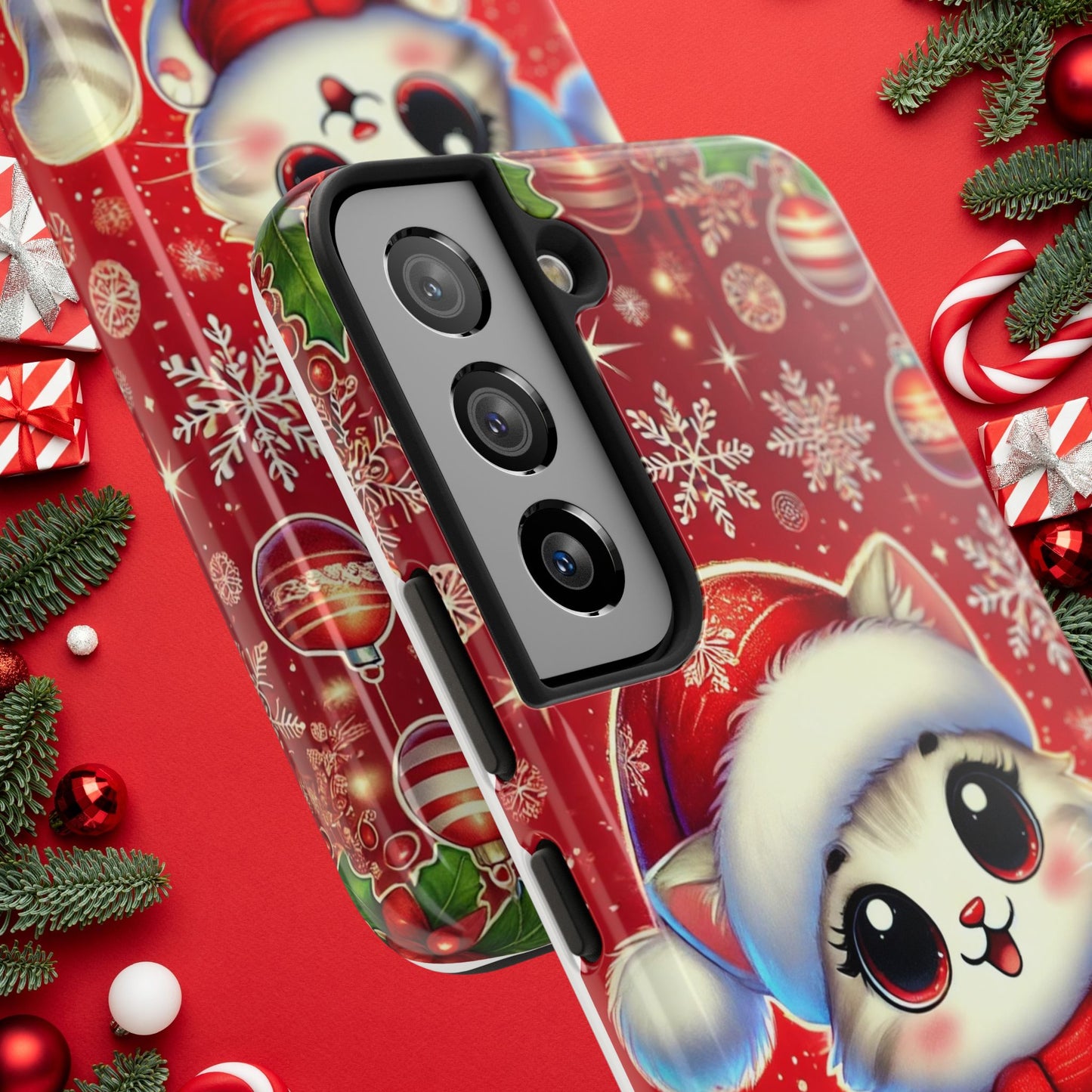 Merry Meows Wireless Charging Support Tough Case