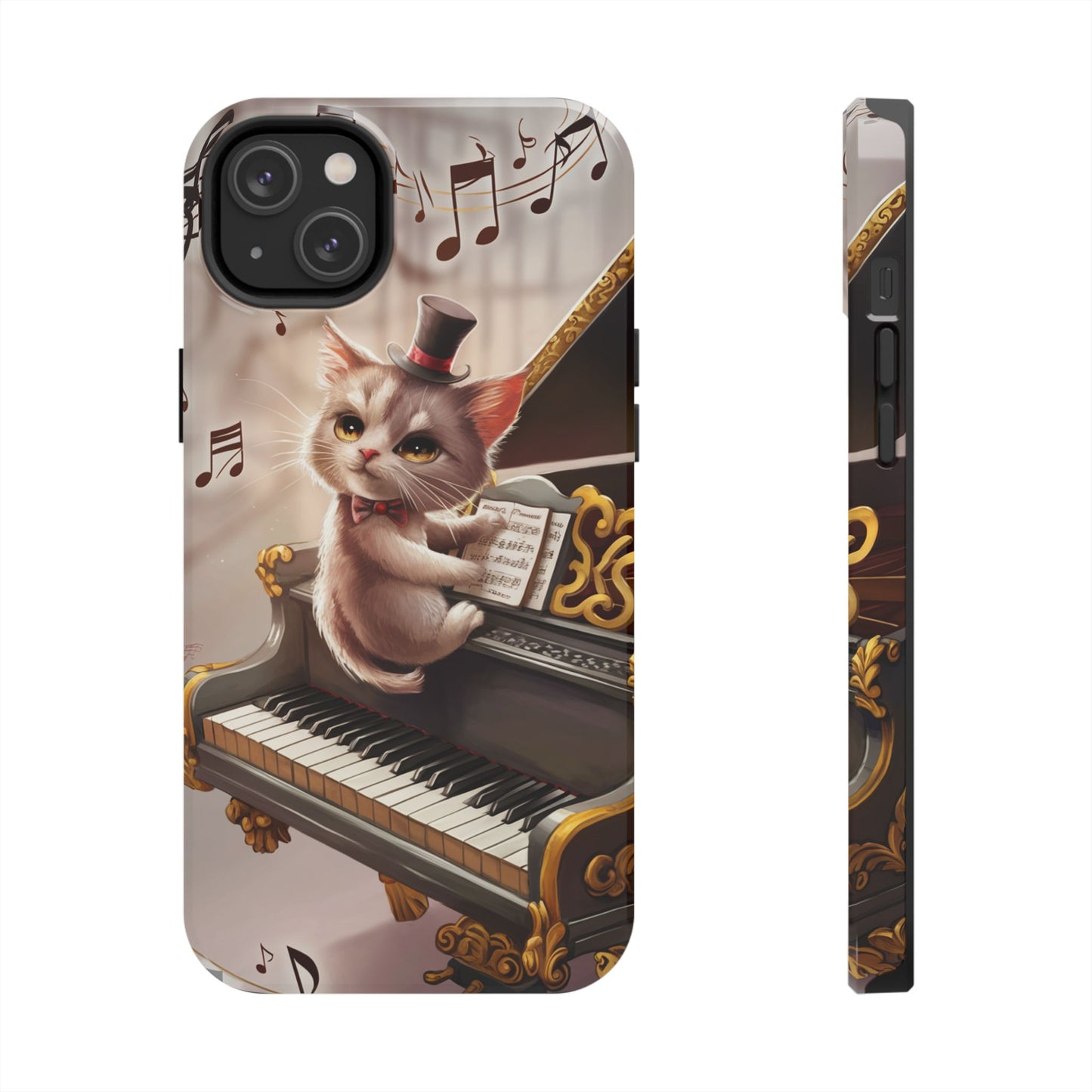 Meowsic Shield Wireless Charging Support Tough Case