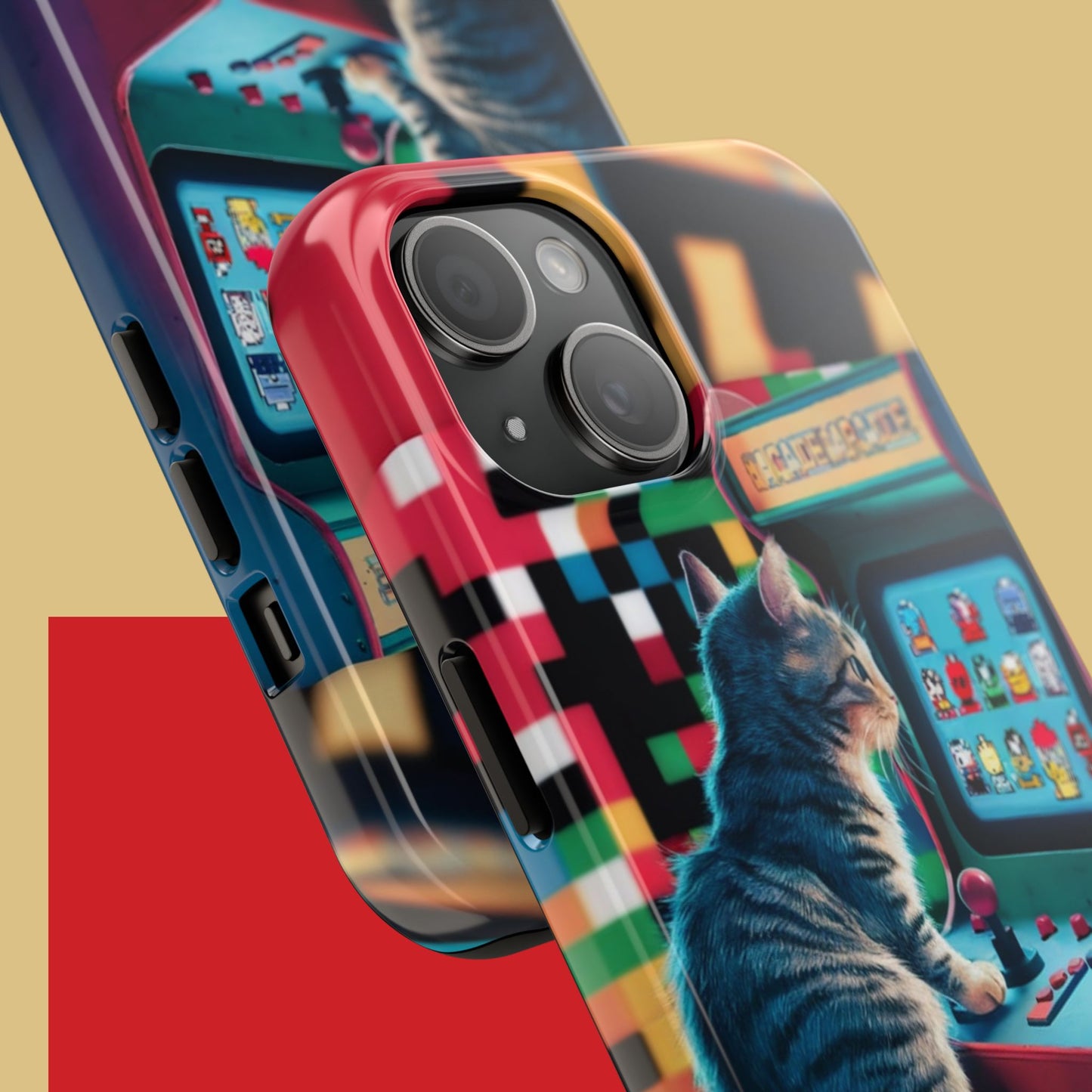 Meowstalgia Wireless Charging Support Tough Case.