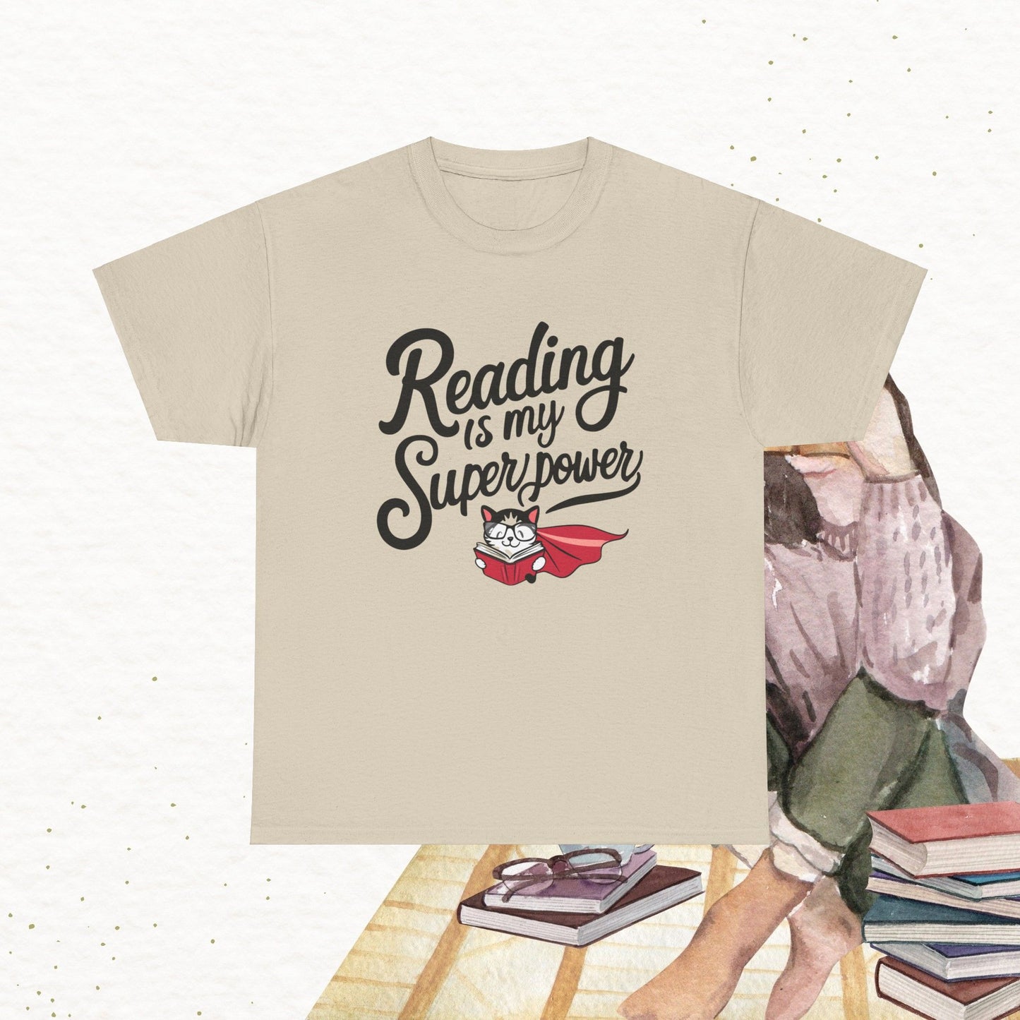Reading Is My Superpower Cotton Tee
