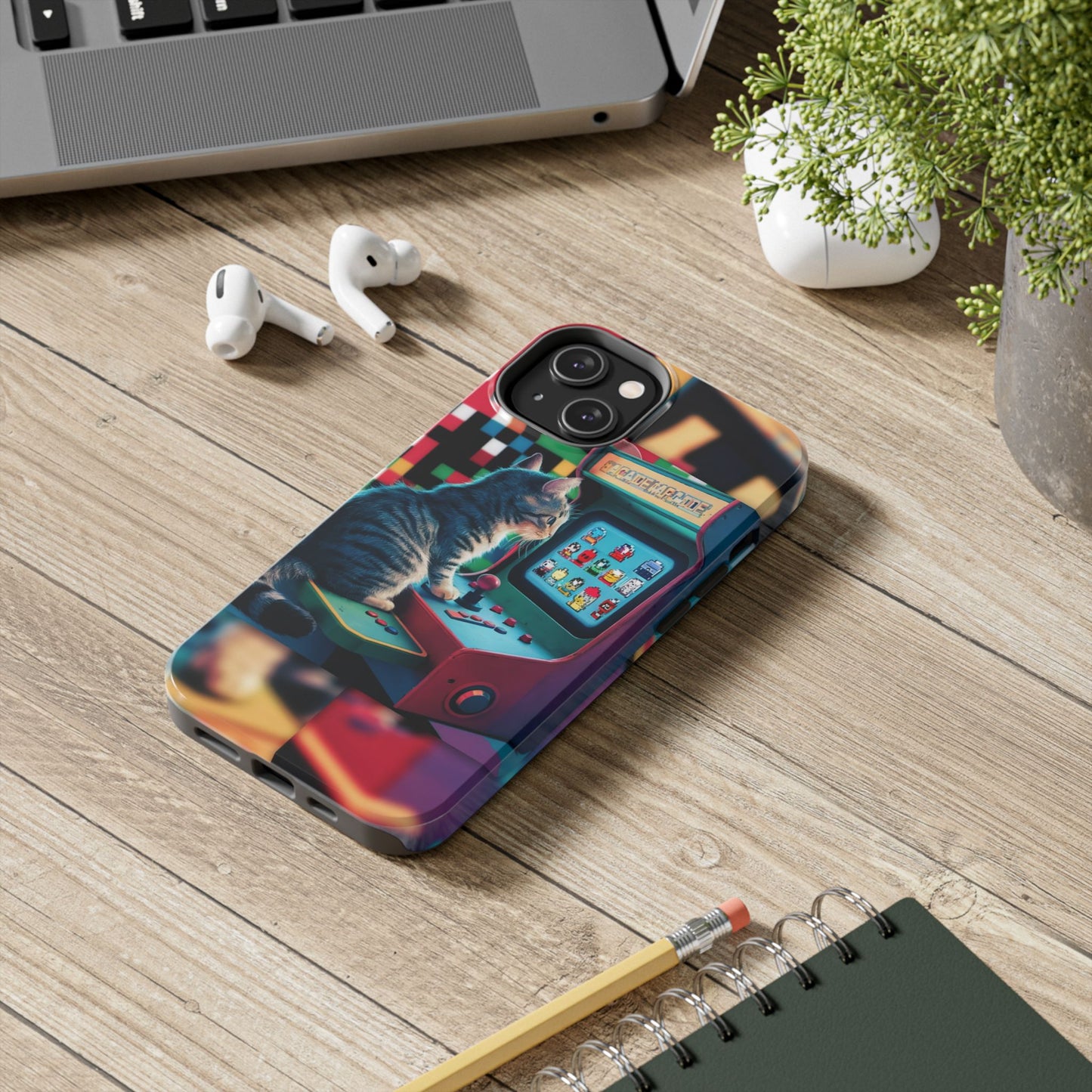 Meowstalgia Wireless Charging Support Tough Case.