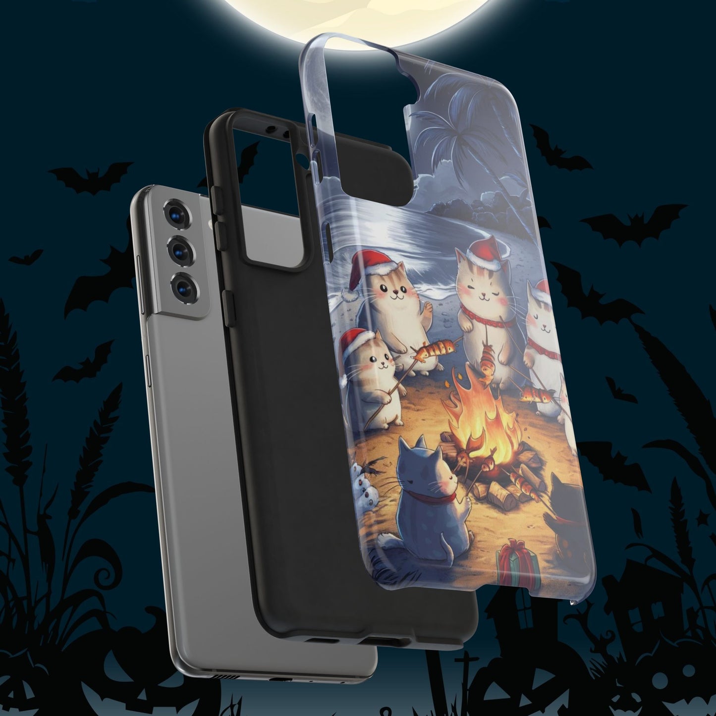Meowmas Magic Wireless Charging Support Tough Case