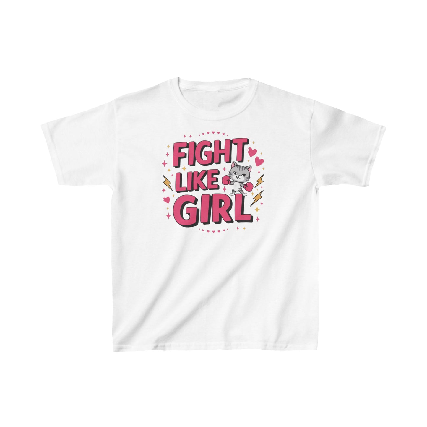 Fight Like Girl Kids Cotton T-Shirt