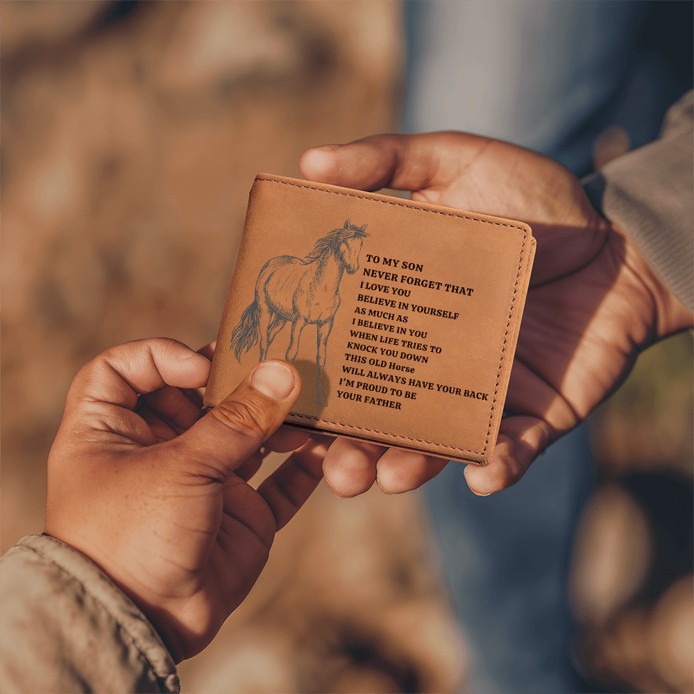 Best Gift For Son . Graphic Leather Wallet