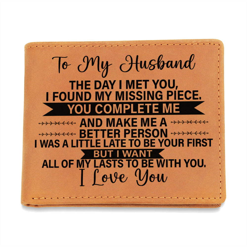 Best Gift For Husband. Graphic Leather Wallet