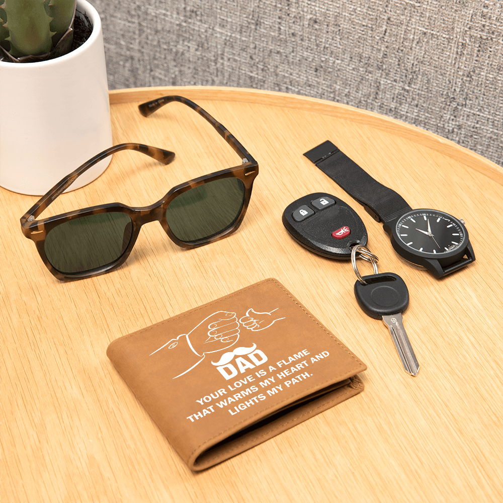 Best Gift For Dad . Graphic Leather Wallet