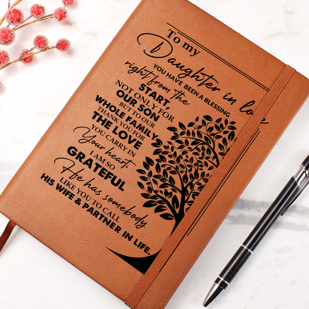 Best Gift For Daughter In Law. Vegan Leather Journal Unique Gift