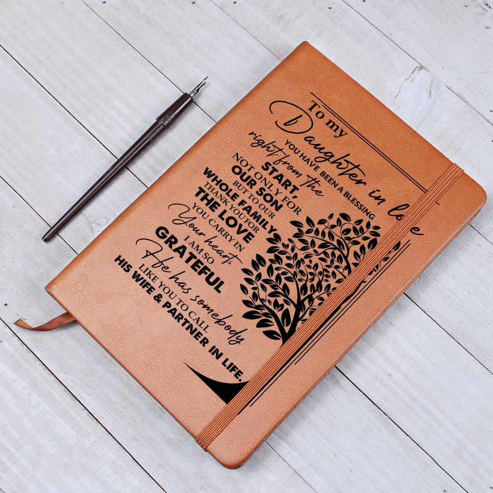 Best Gift For Daughter In Law. Vegan Leather Journal Unique Gift