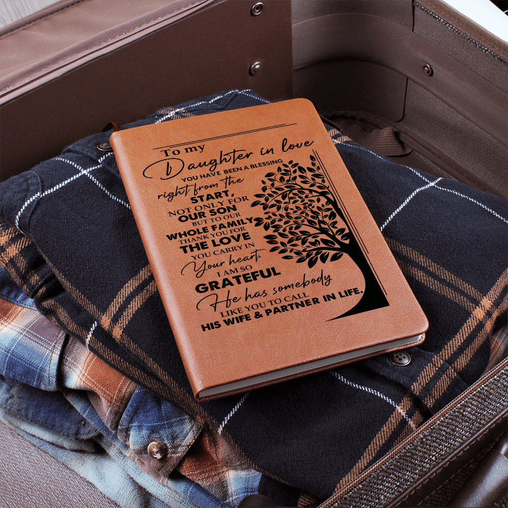 Best Gift For Daughter In Law. Vegan Leather Journal Unique Gift