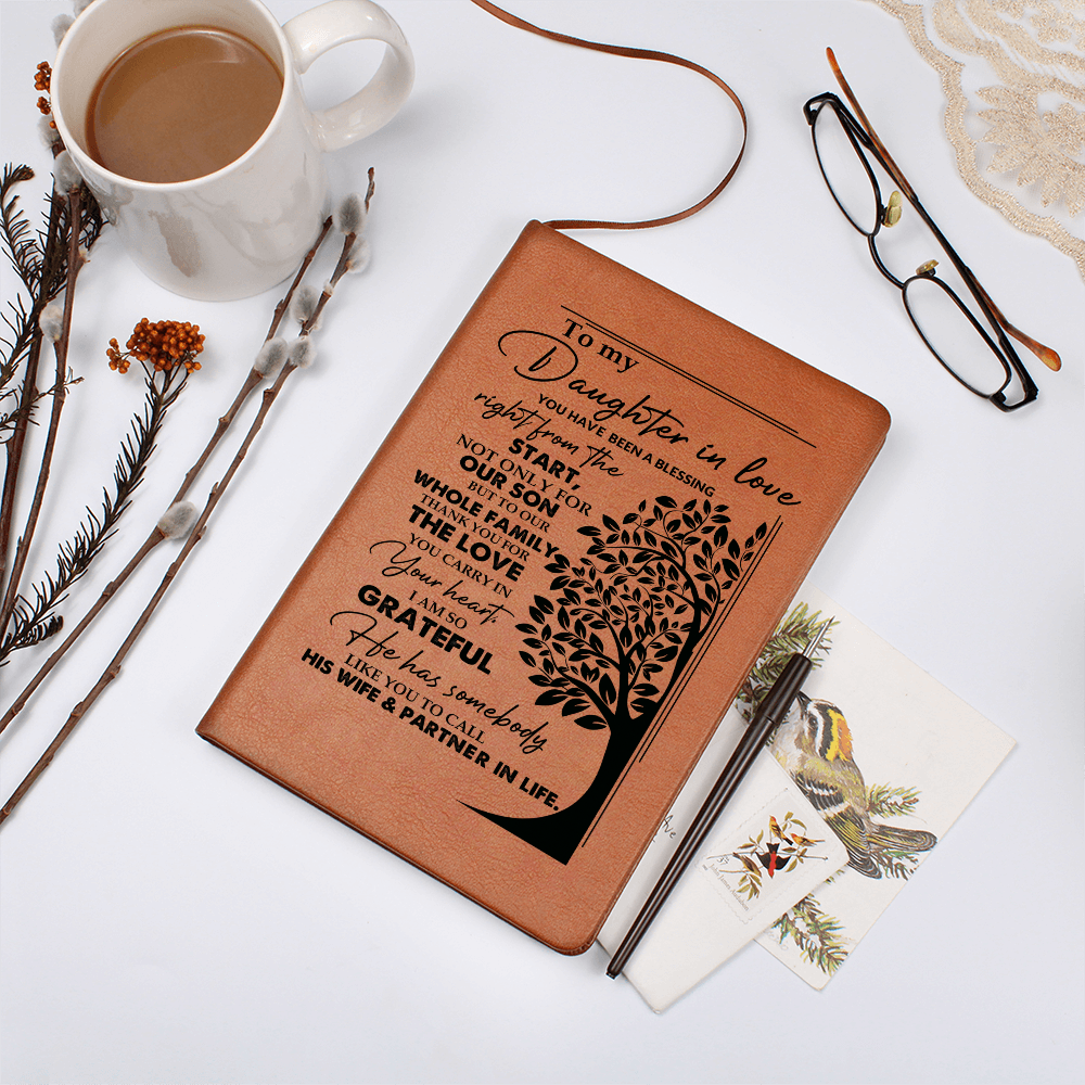 Best Gift For Daughter In Law. Vegan Leather Journal Unique Gift