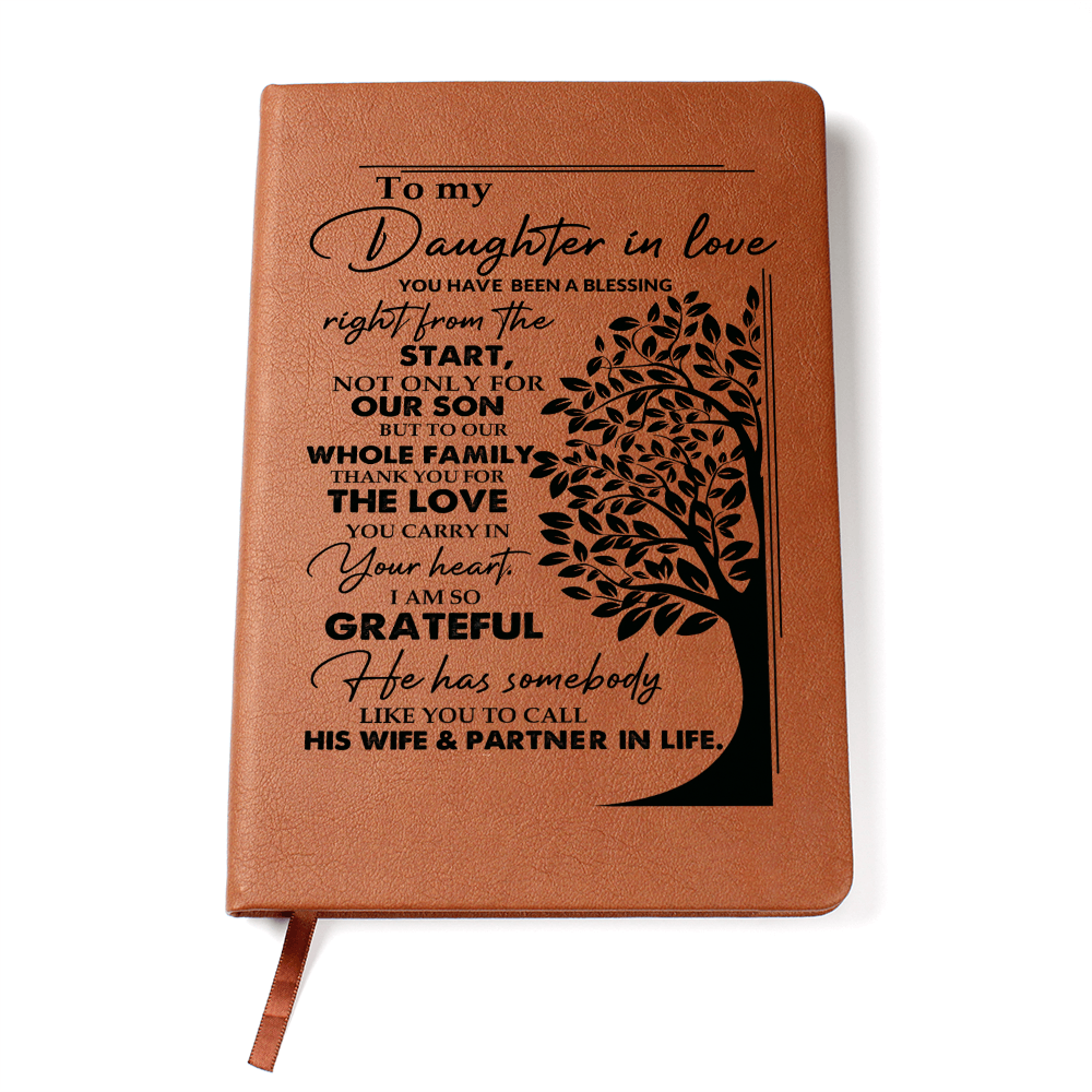 Best Gift For Daughter In Law. Vegan Leather Journal Unique Gift