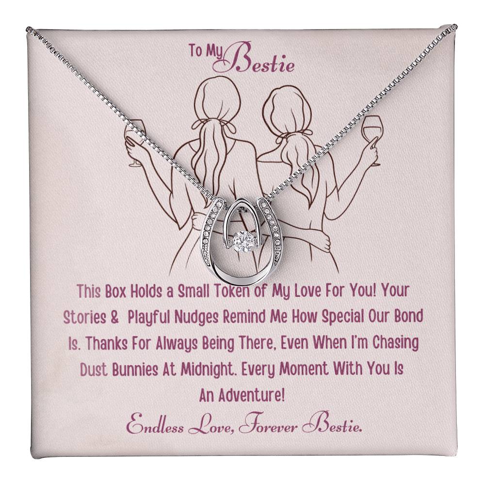 Best Gift For Bestie. Lucky In Love Necklace