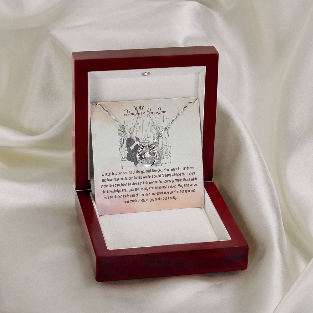 Best Gift From Mom To Daughter In Law. Lucky In Love Necklace