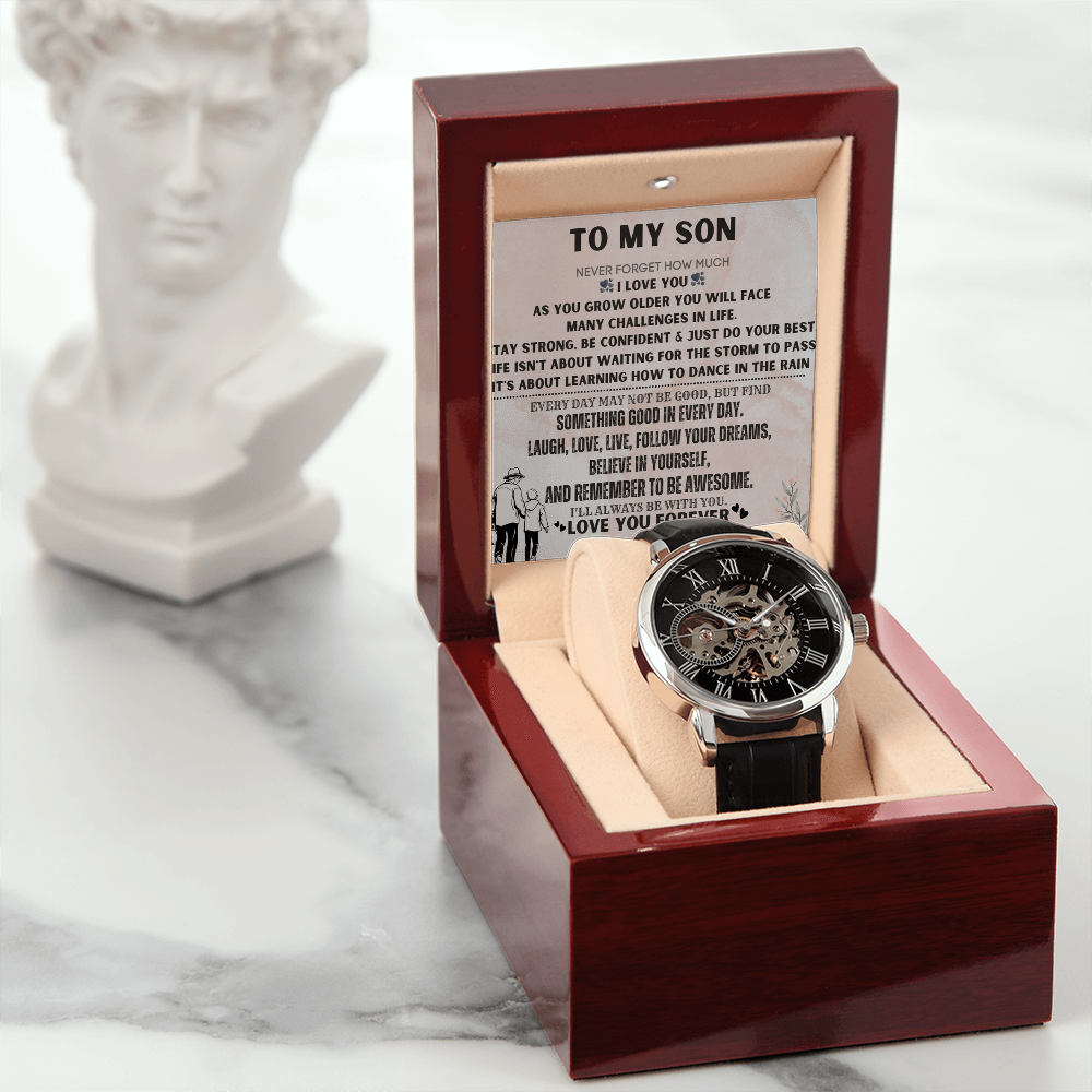 Best Gift For Son. Openwork Watch