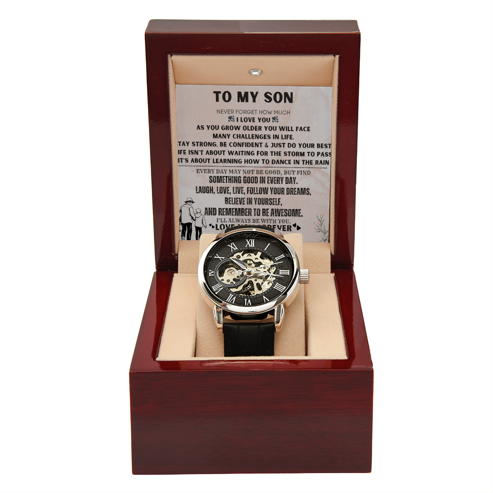 Best Gift For Son. Openwork Watch