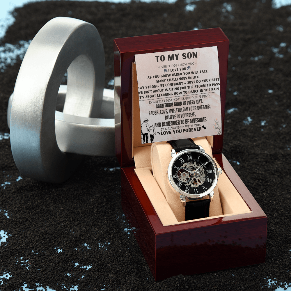 Best Gift For Son. Openwork Watch