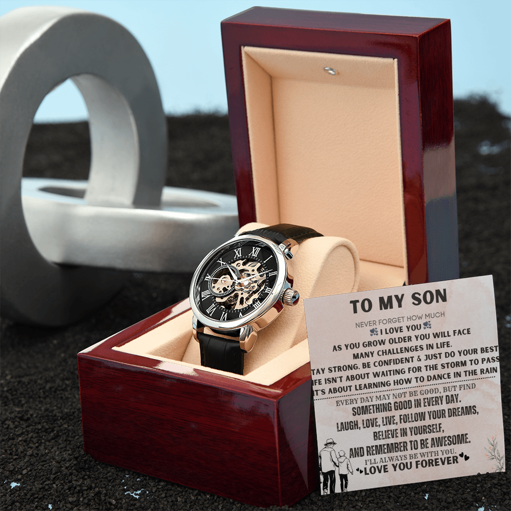 Best Gift For Son. Openwork Watch