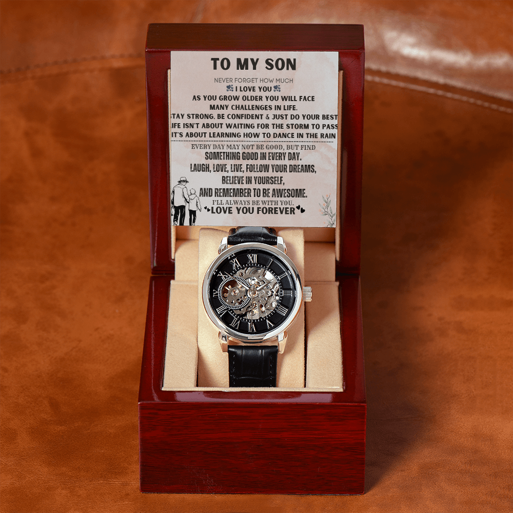 Best Gift For Son. Openwork Watch