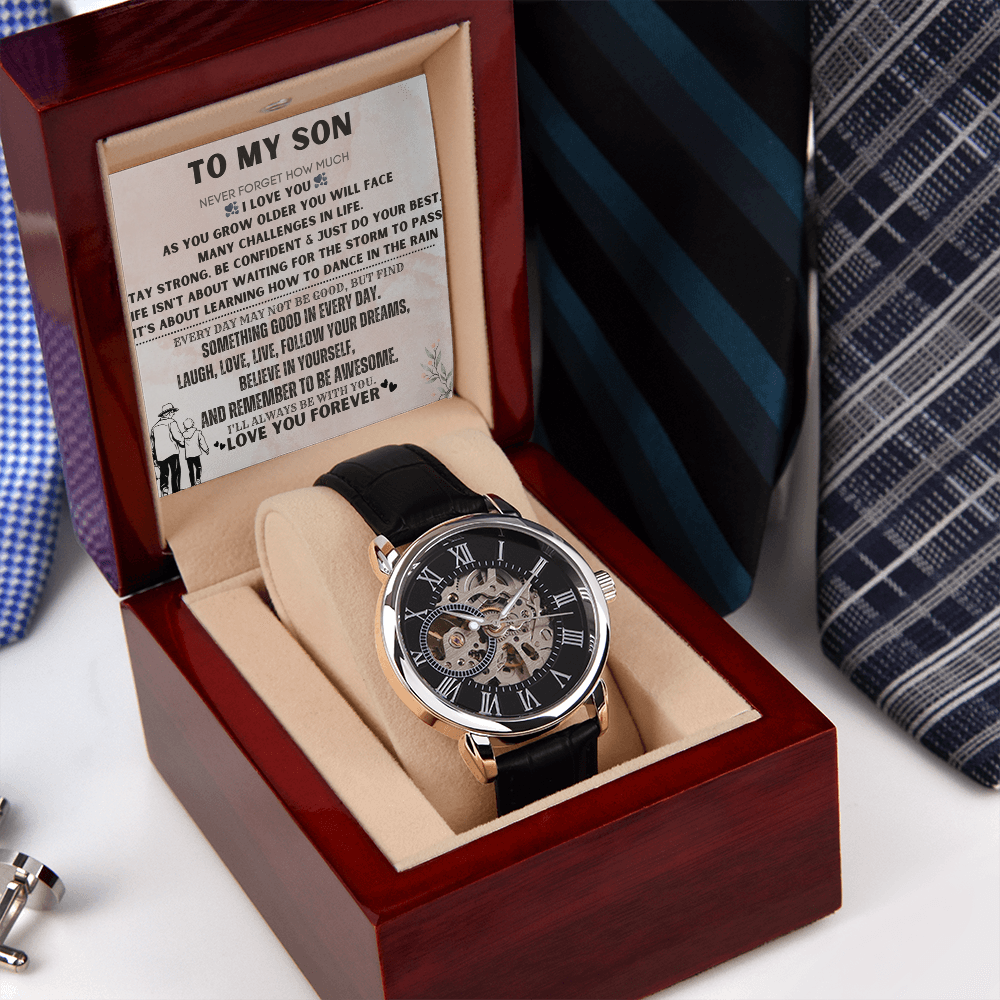 Best Gift For Son. Openwork Watch