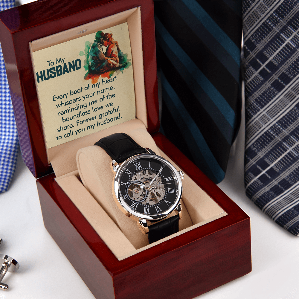 Best Gift For Husband. Openwork Watch