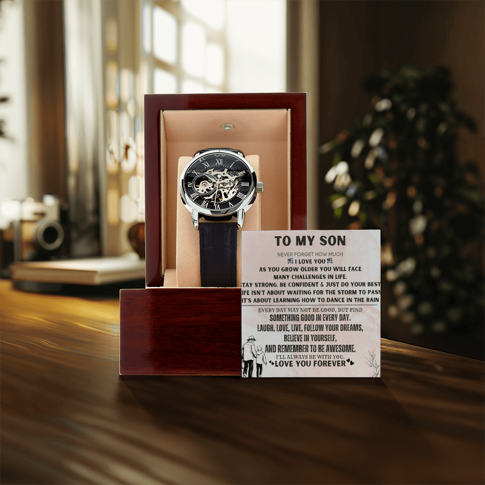 Best Gift For Son. Openwork Watch