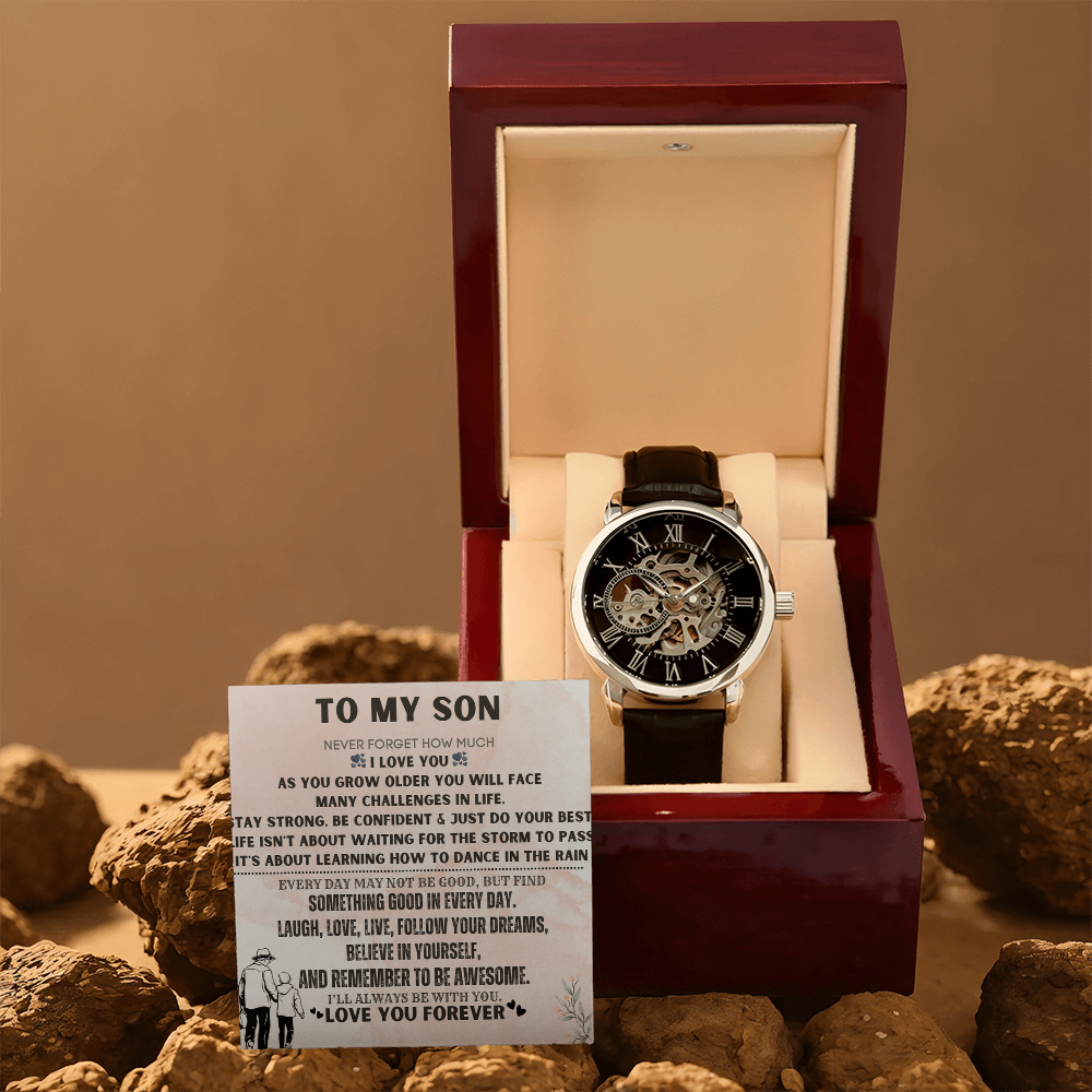 Best Gift For Son. Openwork Watch