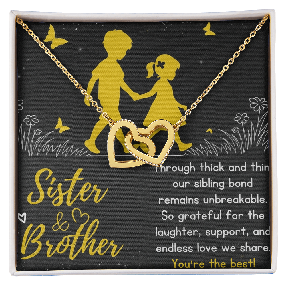 Best Gift For Sister . Interlocking Hearts Necklace