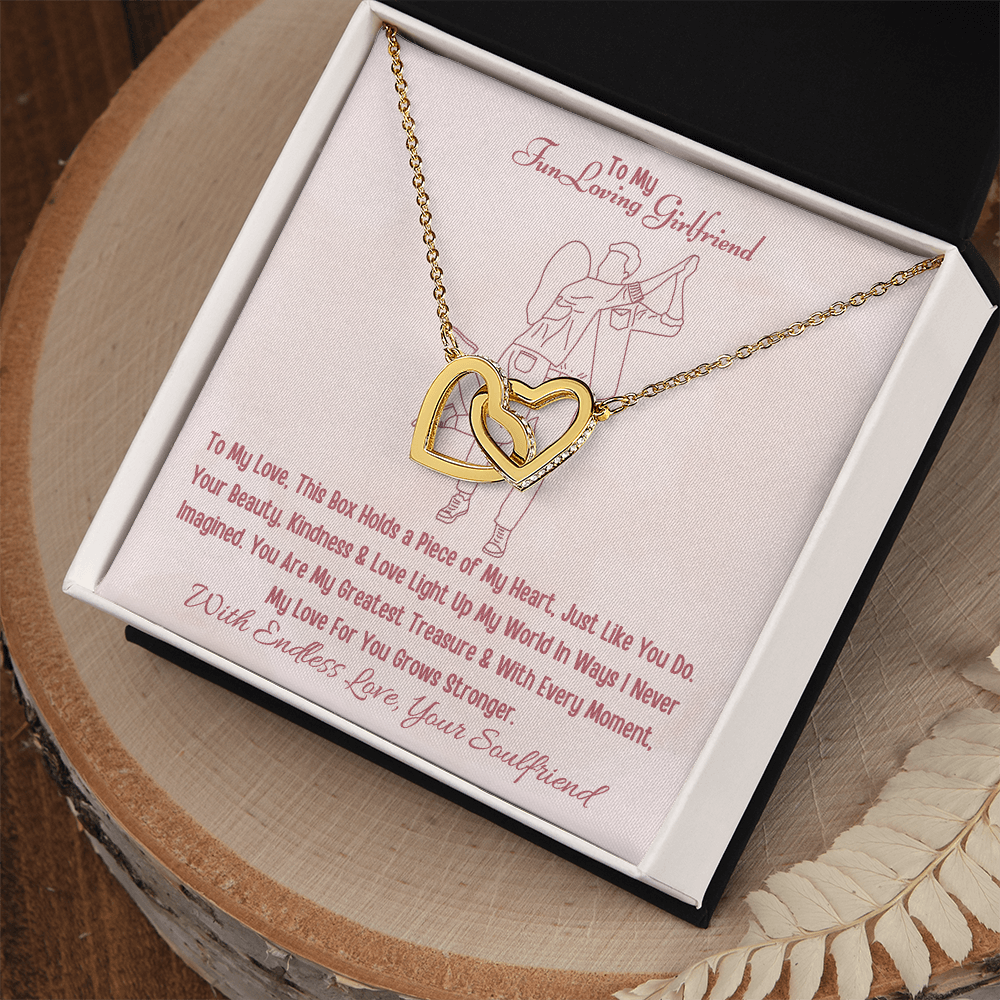 Best Gift From Boyfriend To GirlFriend. Interlocking Hearts Necklace