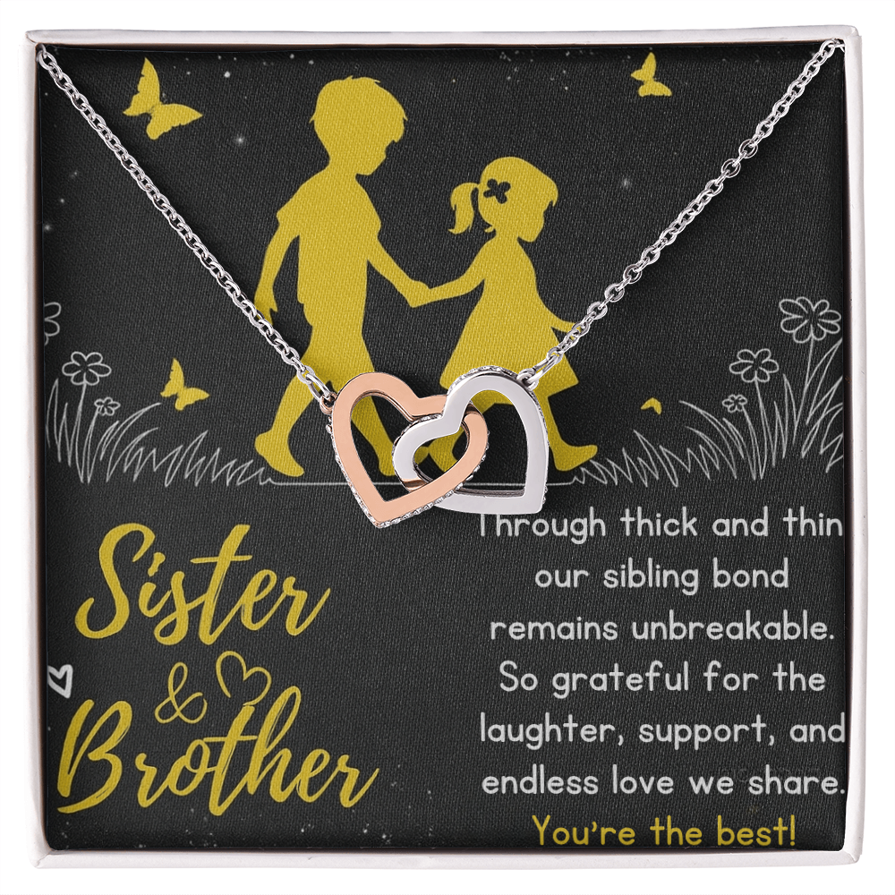 Best Gift For Sister . Interlocking Hearts Necklace