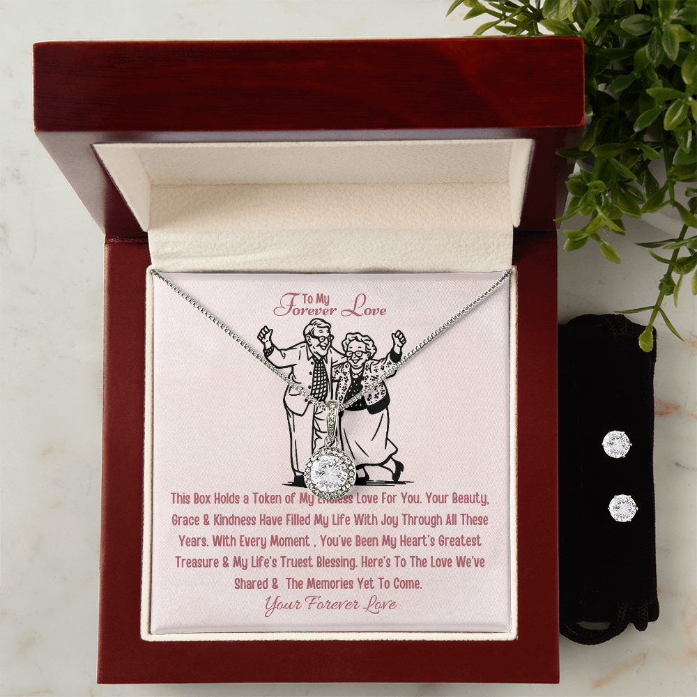 Best Gift For Wife. Forever Bond Necklace & Earring Set