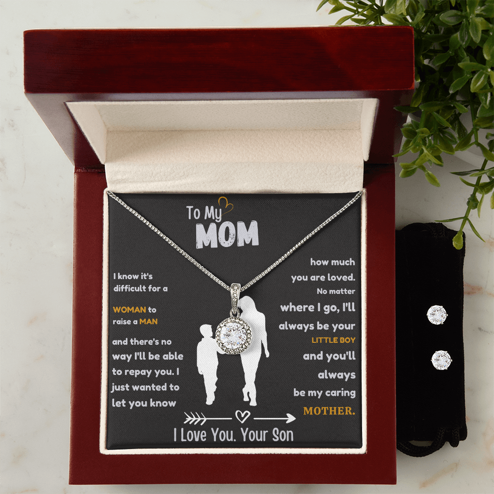 Best Gift For Mom. Eternal Hope Necklace & Earring Set