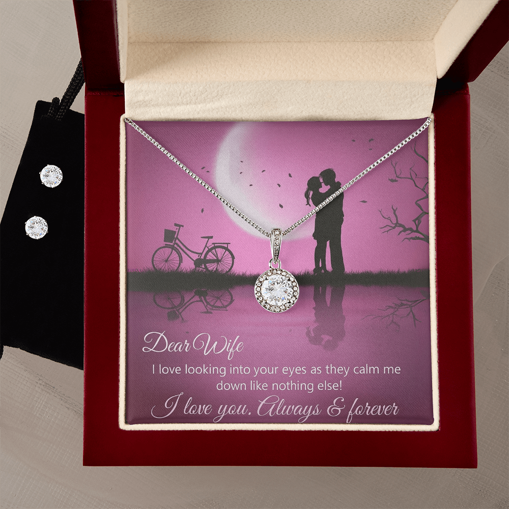 Best Gift For Wife. Eternal Hope Necklace & Earring Set