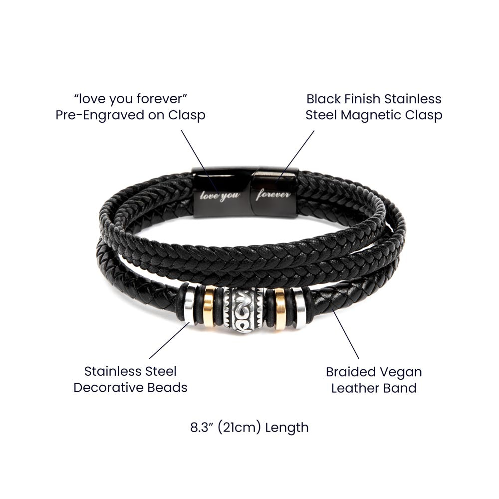 Best Gift From Sister To Brother. Love You Forever Bracelet