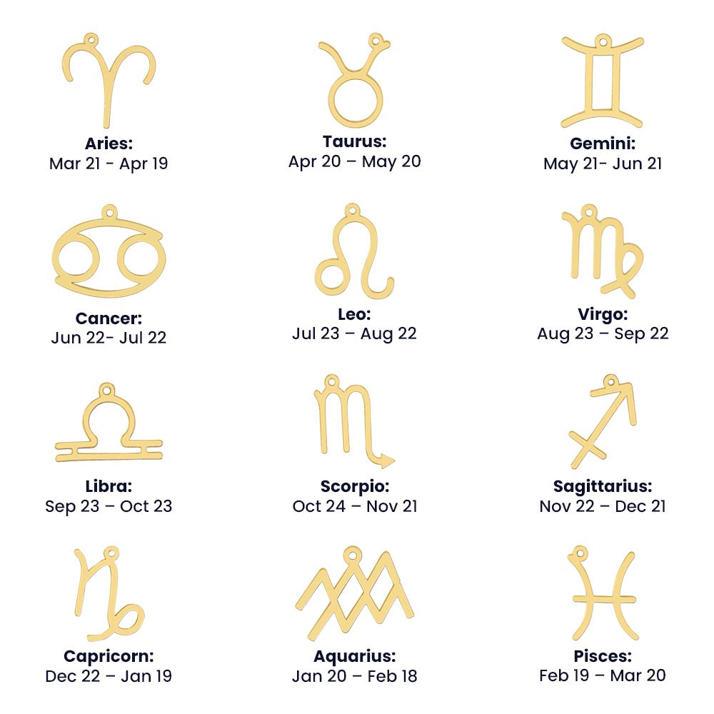 Best Gift From Father To Daughter. Zodiac Symbol Necklace