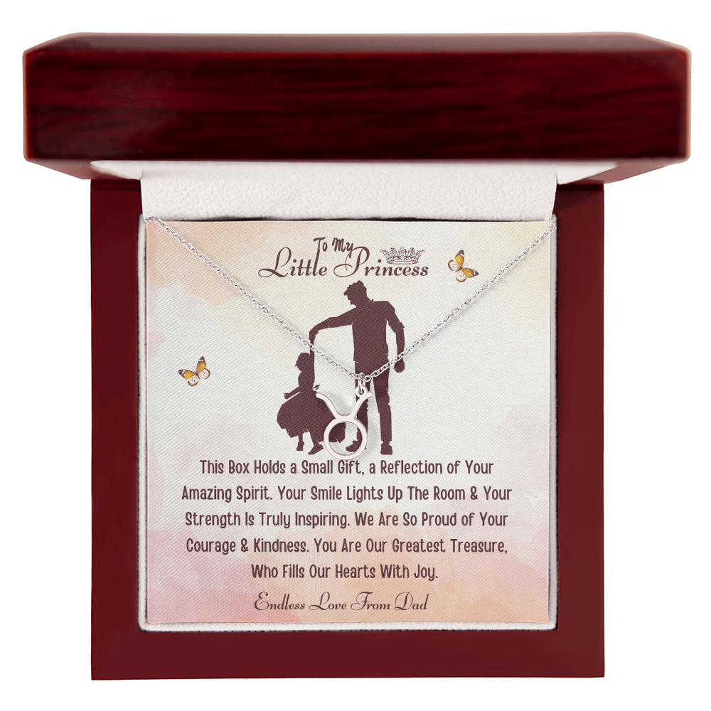 Best Gift From Father To Daughter. Zodiac Symbol Necklace