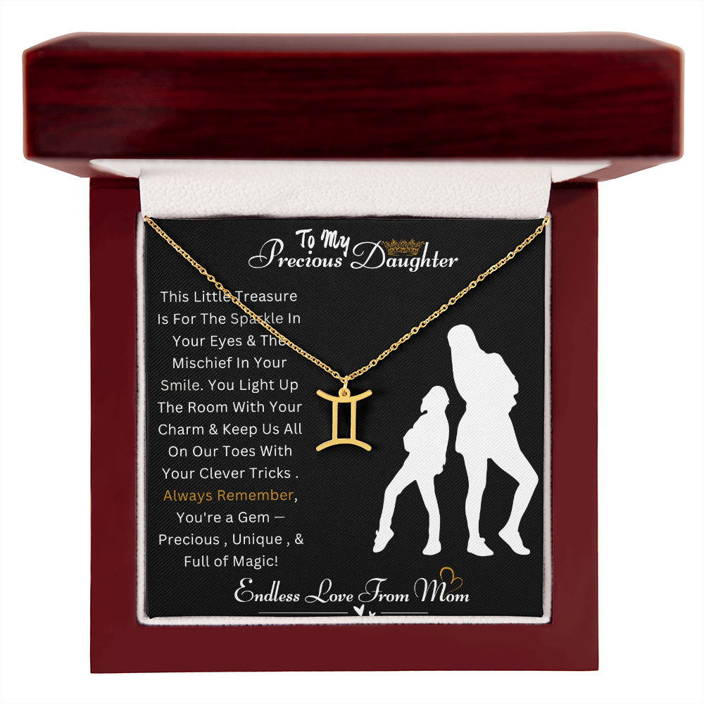 Best Gift For Daughter. Zodiac Symbol Necklace