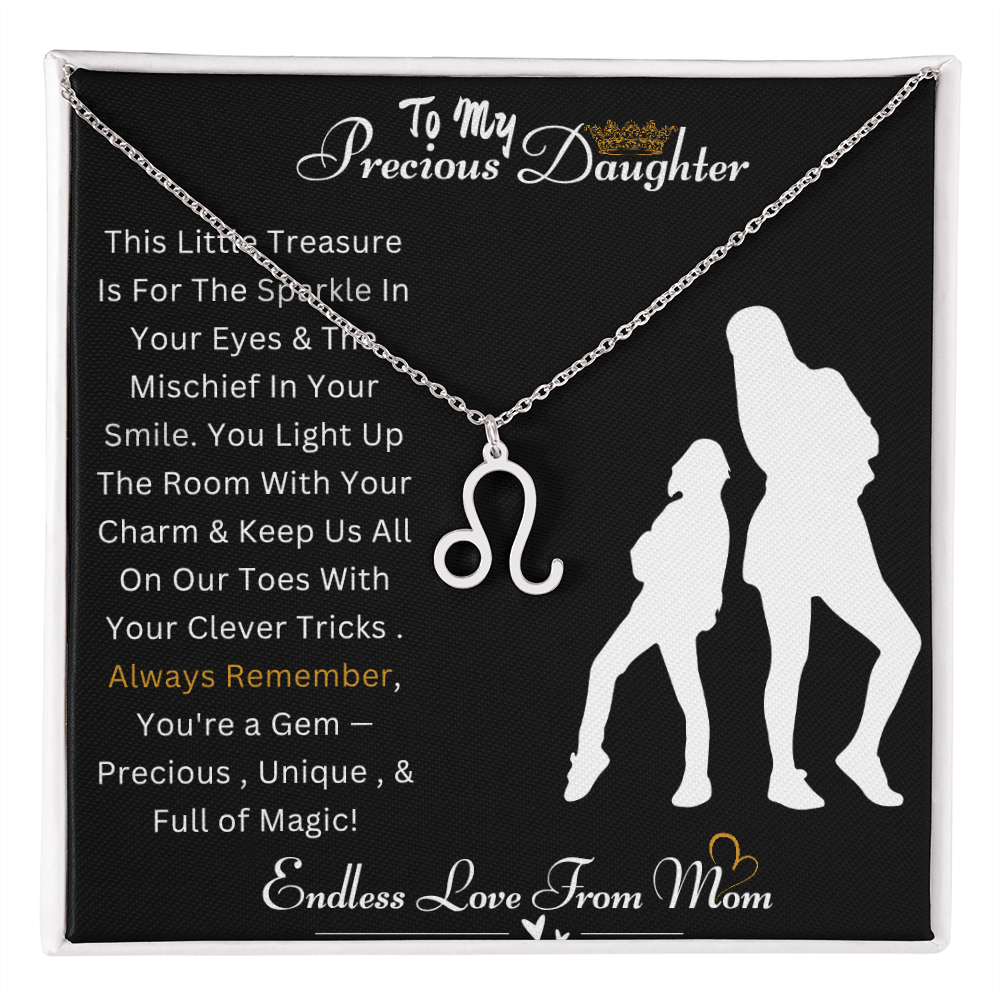 Best Gift For Daughter. Zodiac Symbol Necklace
