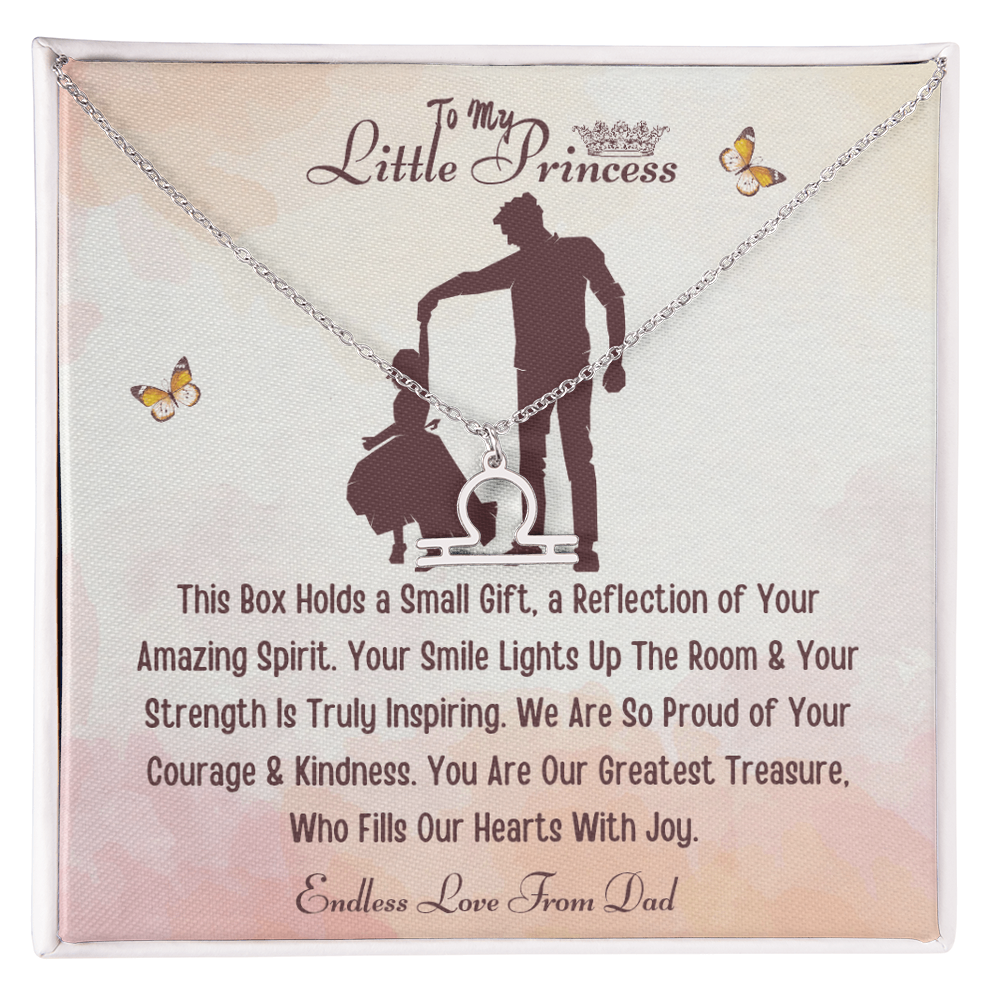 Best Gift From Father To Daughter. Zodiac Symbol Necklace