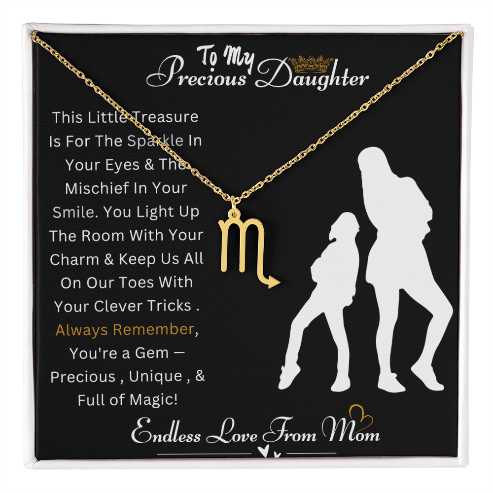 Best Gift For Daughter. Zodiac Symbol Necklace