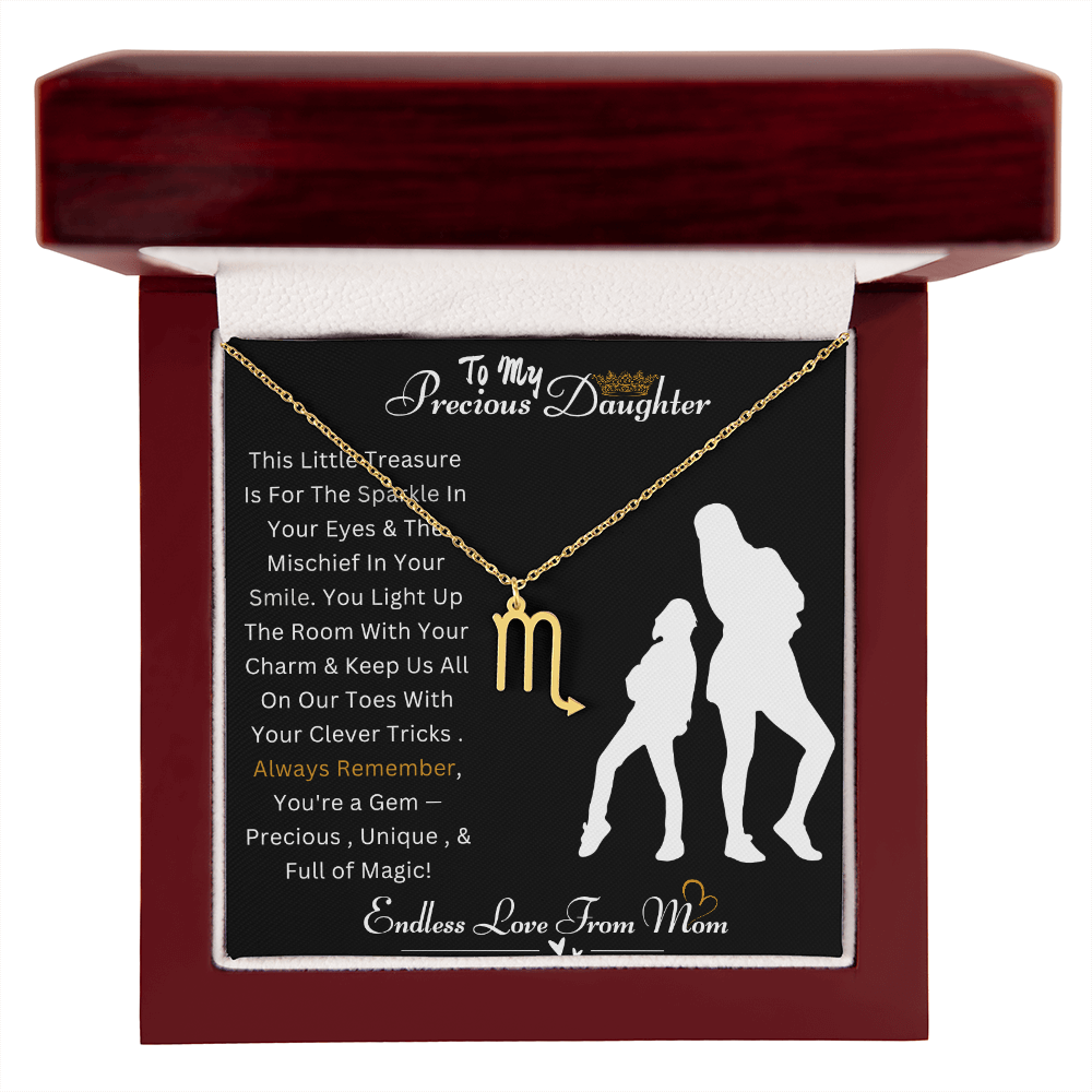 Best Gift For Daughter. Zodiac Symbol Necklace