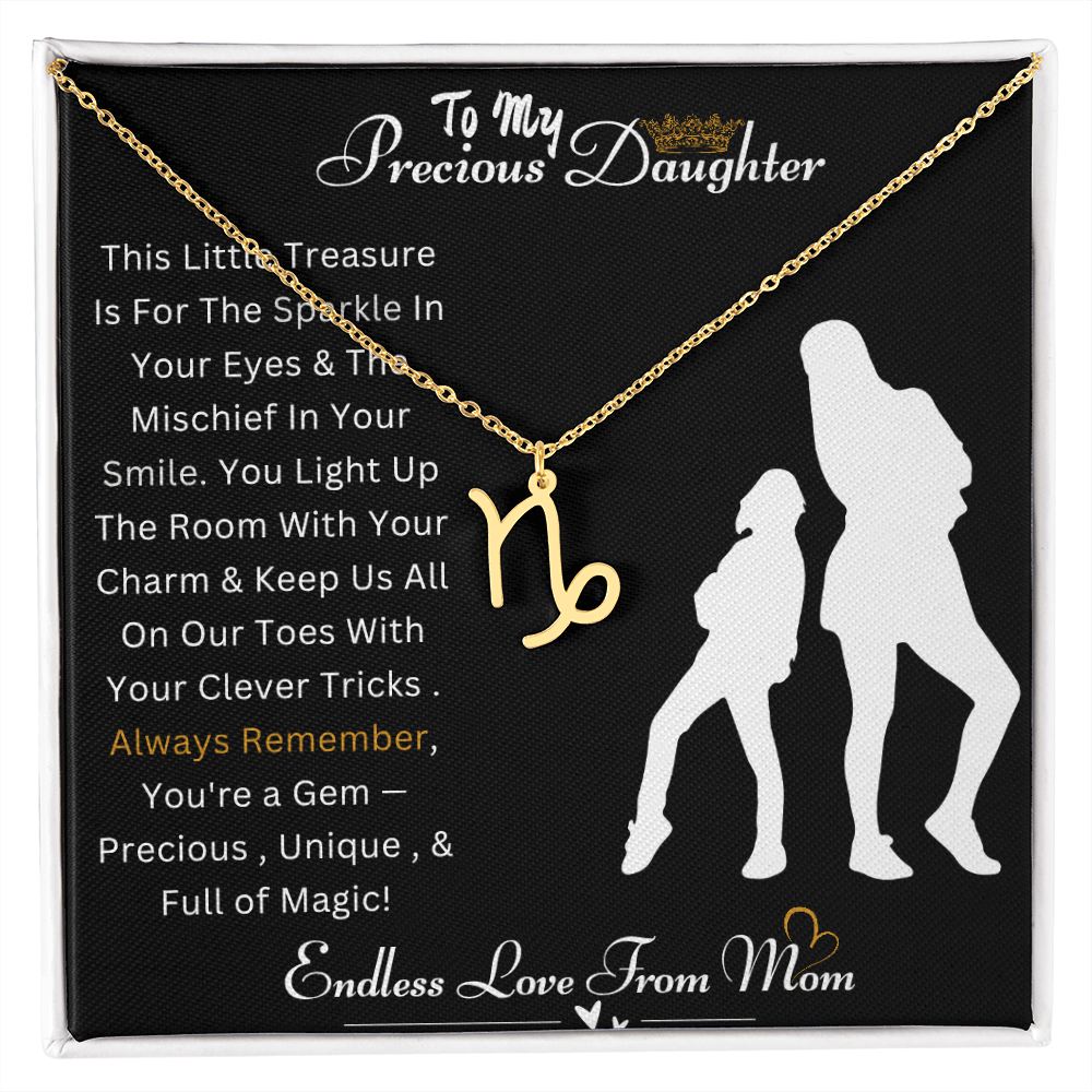 Best Gift For Daughter. Zodiac Symbol Necklace
