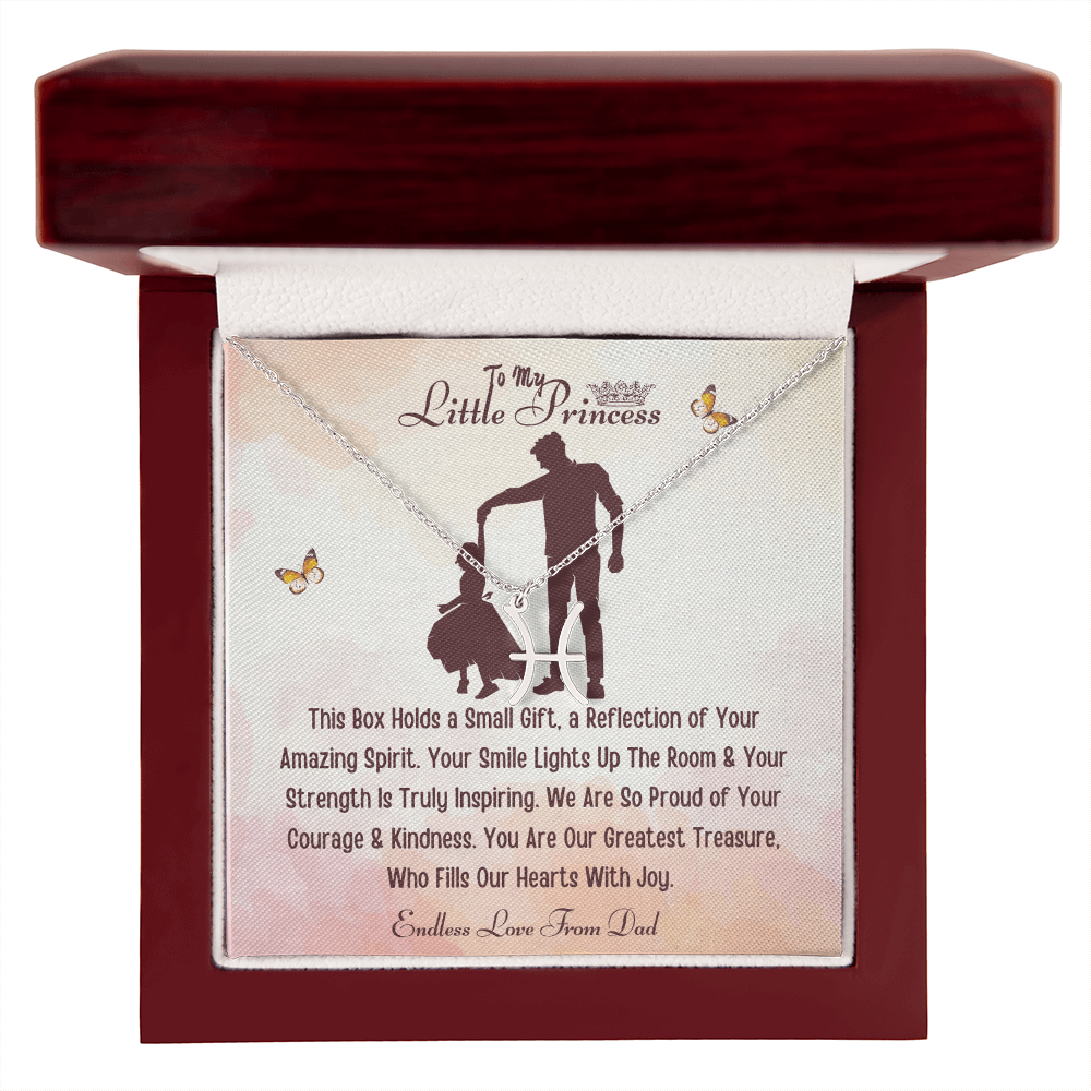 Best Gift From Father To Daughter. Zodiac Symbol Necklace