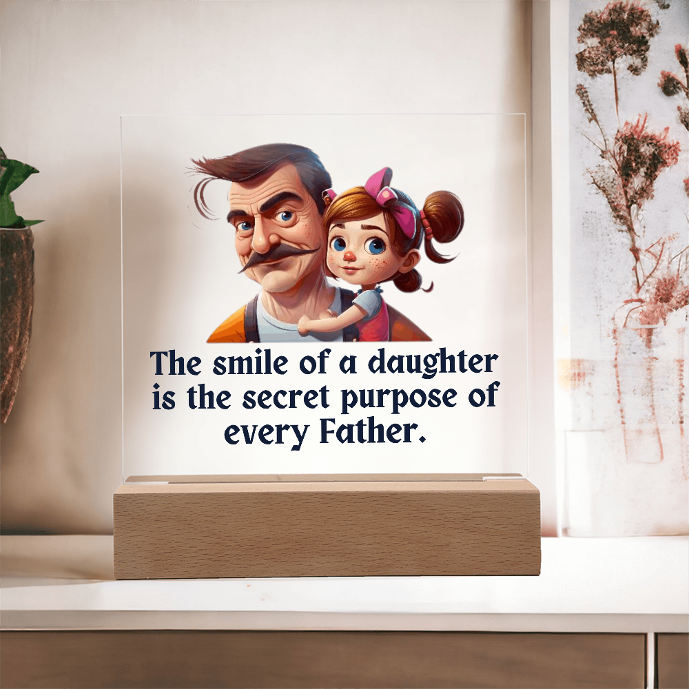 Best Gift For Daughter from Father. Acrylic Square Plaque