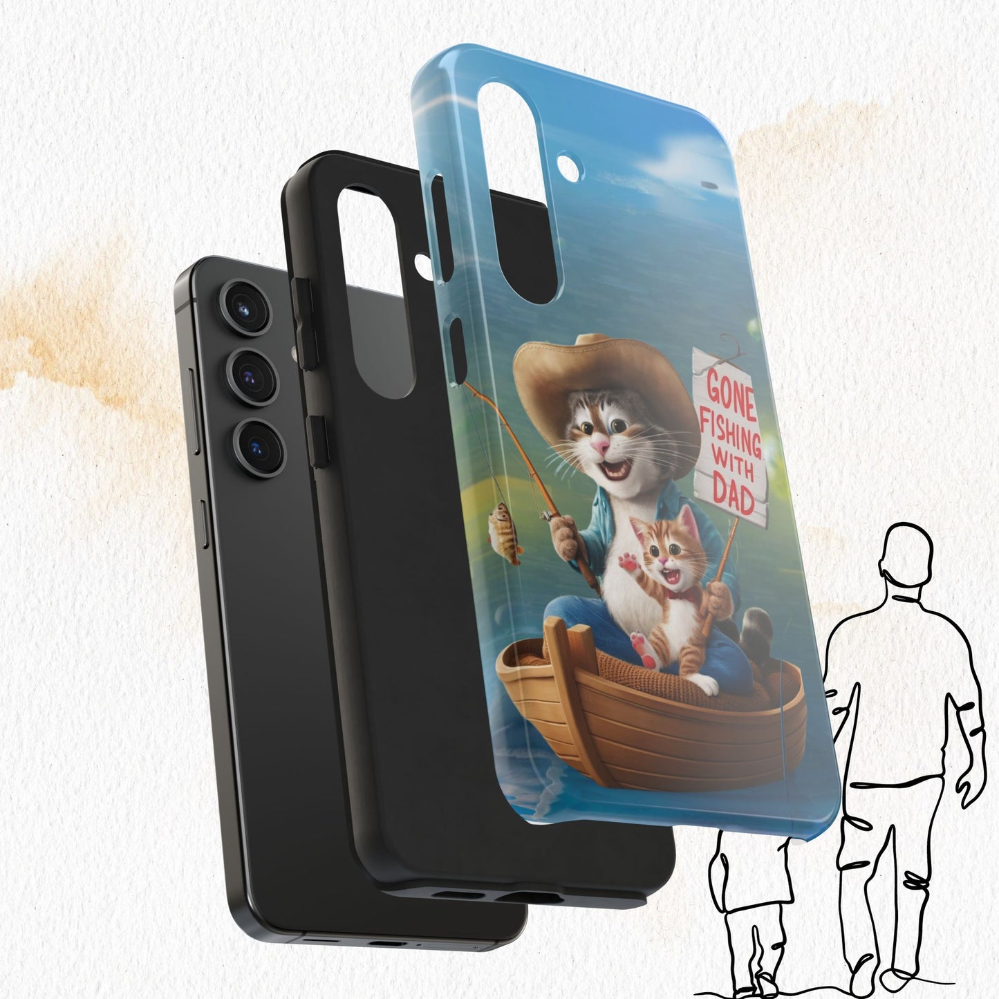 Dadcat Defender Wireless Charging Support Tough Case