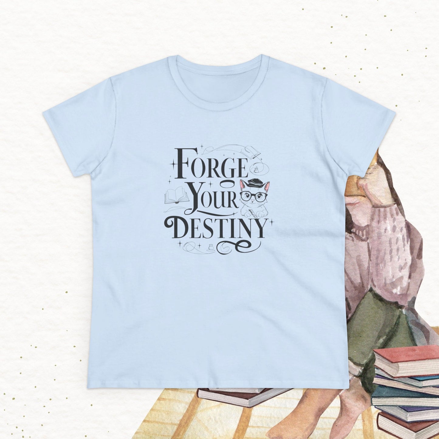 Forge Your Destiny Book Lovers  Cotton Women T-Shirt