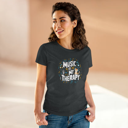 Music Is My Therapy Women Tshirts