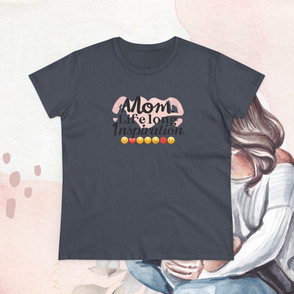 Mom Life Long Inspiration Women Cotton Tshirt