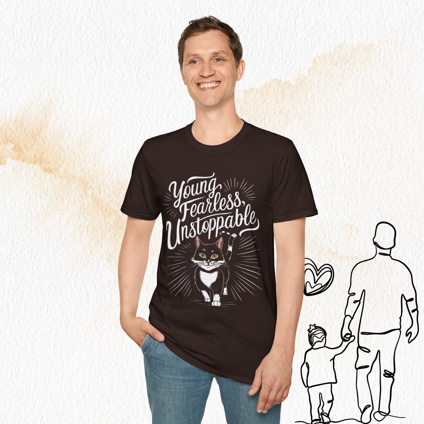 Young Fearless Unstoppable Crew Neck Cotton Men Tshirt