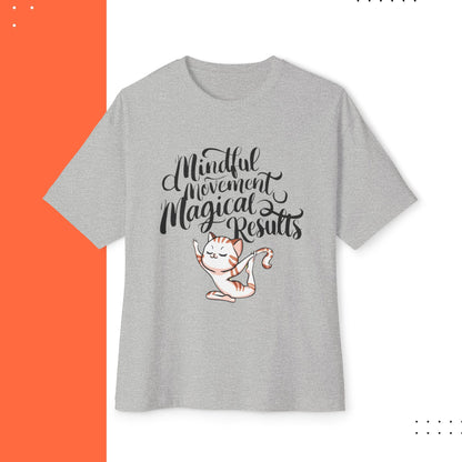 Mindful Movement Magical Result Unisex Yoga Oversized Boxy Tshirts